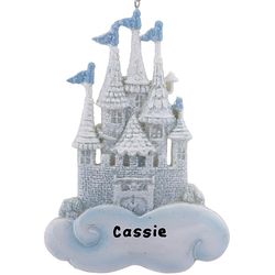 Personalized Castle on a Cloud Christmas Ornament