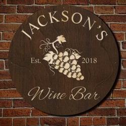 Sunset Vineyard Custom Wine Bar Sign