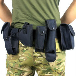 Tactical Belt with 9 Utility Pouches