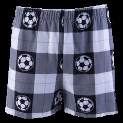Soccer Ball Plaid Flannel Boxers