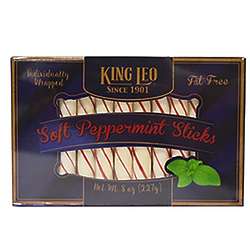 King Leo Soft Pure Peppermint Sticks 8 Oz. Gift Box
