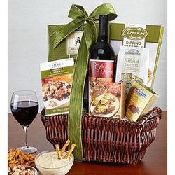 Vineyard Cellars Red Wine and Savories Gift Basket