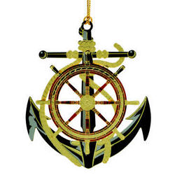Ship's Anchor and Wheel Ornament