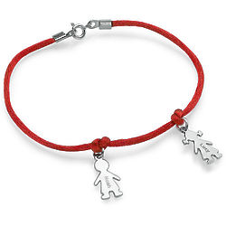 Mother's Bracelet with Personalized Silver Children Charms