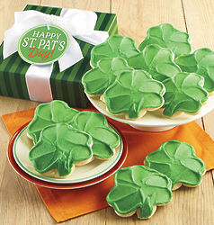 24 St Patricks Day Frosted Cutout Cookies Gift Box