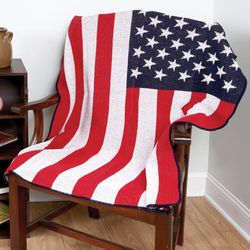 USA Flag Recycled Cotton Throw