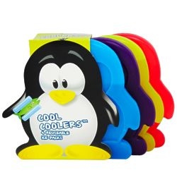 4 Reusable Penguin Ice Packs for Lunch Box