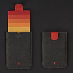 Slim Pull-Out Canvas Card Holder