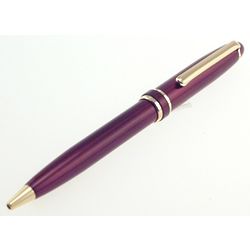 Engraved Classic Maroon Red Metal Pen