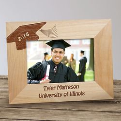 Graduation Cap Engraved Wooden Frame