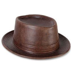 Leather Porkpie Hat