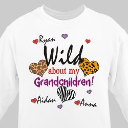 Personalized Wild About My Grandchildren Sweatshirt