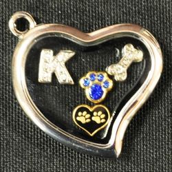 Dog Memorial Locket with Charms