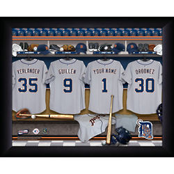 Personalized Detroit Tigers MLB Locker Room Print
