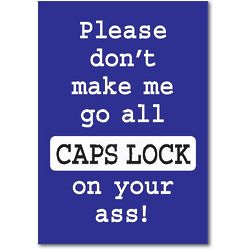 Caps Lock Birthday Card