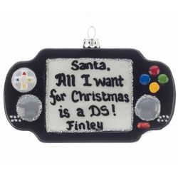 Personalized Hand Held Video Game Christmas Ornament