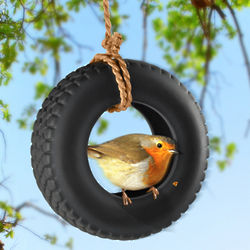 Tire Swing Bird Feeder