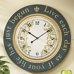 Live Life Wall Clock