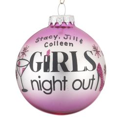 Personalized Girls' Night Out Christmas Ornament