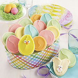 16 Frosted Cookies in Easter Egg Shaped Gift Tin