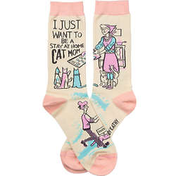 I Just Want To Be A Stay At Home Cat Mom Socks