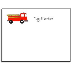 Personalized Firetruck Kids Notes
