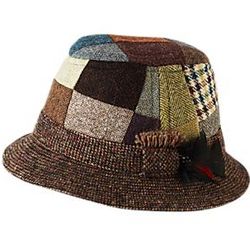 Donegal Tweed Wool Patchwork Walking Hat