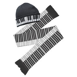 Piano Keys Scarf and Hat