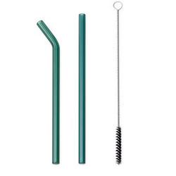 Glass Straws with Cleaning Brush