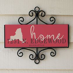 Personalized State Home 15" Address Sign