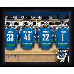 Personalized NHL Vancouver Canuks Locker Room Print
