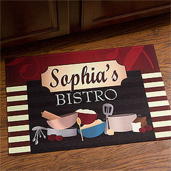 Family Bistro Personalized Kitchen Floor Mat