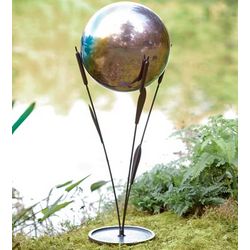 Cattail Stand for Gazing Ball Outdoor Statue