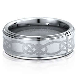 Celtic Knot Comfort Fit Tungsten Carbide Ring