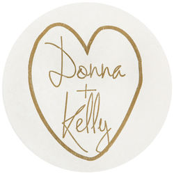 Personalized Letterpressed Heart Party Coasters