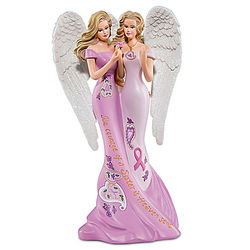 Thomas Kinkade Breast Cancer Awareness Sister Angel Figurine