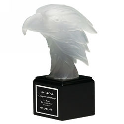 Personalized Frosted Eagle Figure Resin Award