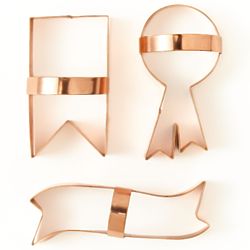 3 Ribbon Shaped Copper Cookie Cutters