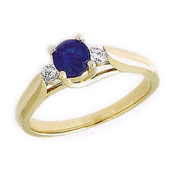 Three Stone Sapphire and Diamond Ring