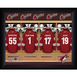 Personalized NHL Phoenix Coyotes Locker Room Print