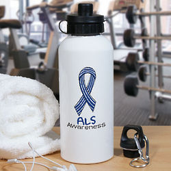 ALS Awareness Ribbon Water Bottle
