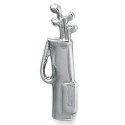 Sterling Silver Golf Bag Design Tie Tack