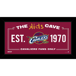 Kids Cave Cleveland Cavaliers Framed Sign