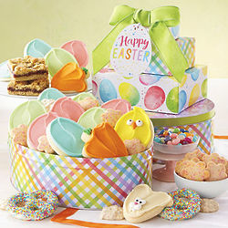 Easter Gift Tin Tower of Cookies and Treats