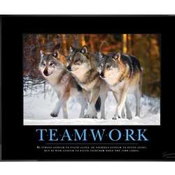 Teamwork Wolves Motivational Poster