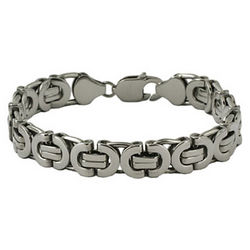 Men's Stainless Steel Bali Style Link Bracelet