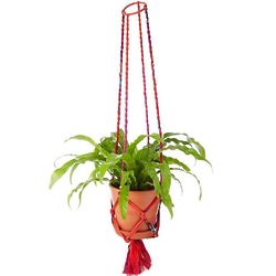 Upcycled Sari Hanging Planter