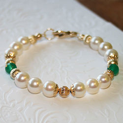 14k Yellow Gold Freshwater Cultured Pearl Bracelet