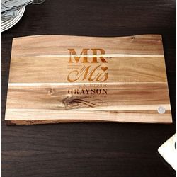 In the Raw Personalized Wedding Day Cutting Board