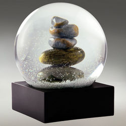 Stone Cairn Snow Globe